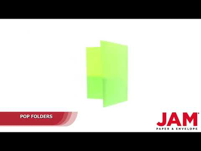 Lime Green 9 x 12 Plastic Pop Folders