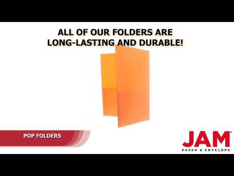 Orange 9 x 12 Plastic Pop Folders