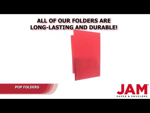 Red 9 x 12 Plastic Pop Folders