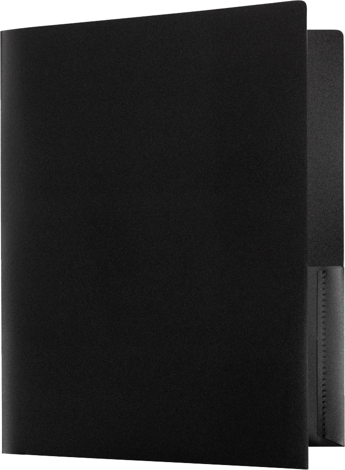 Assorted Business 9 1/2 x 11 5/8 Plastic Pop Folders - 6 Pack