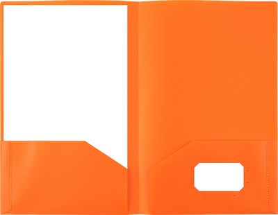 Assorted Primary Plastic Pop Folders Legal 9 x 14 1/2 - 6 Pack