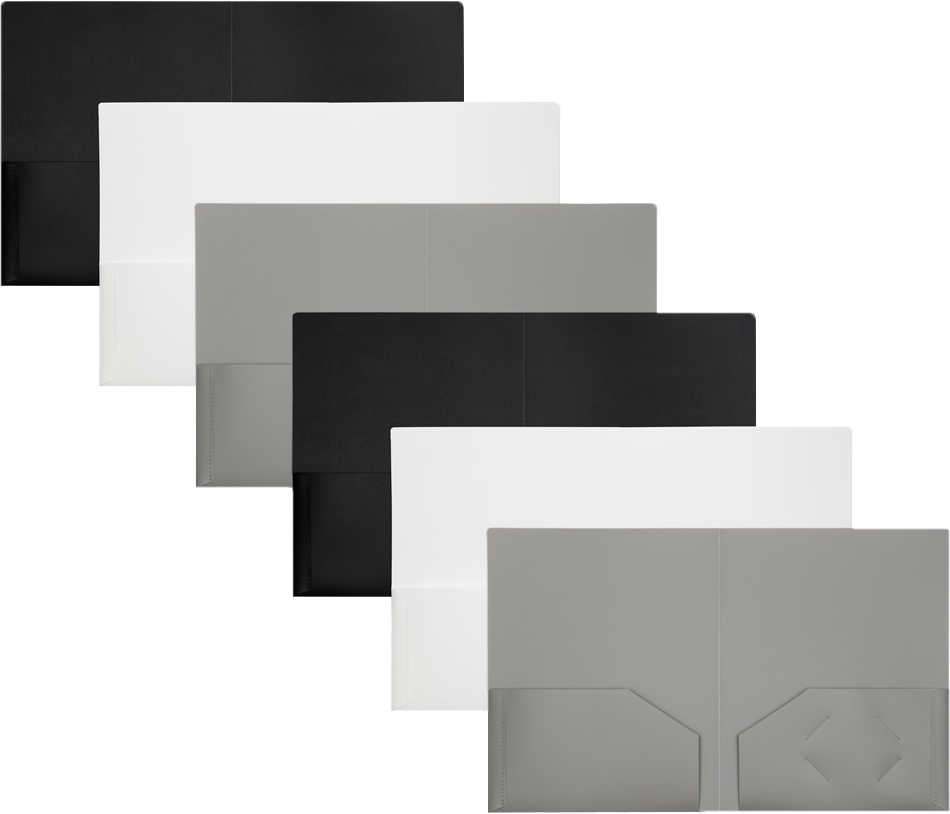 Assorted Business 9 x 12 Plastic Heavy Duty Folders