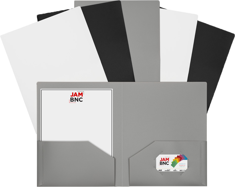 Assorted Business 9 x 12 Plastic Heavy Duty Folders