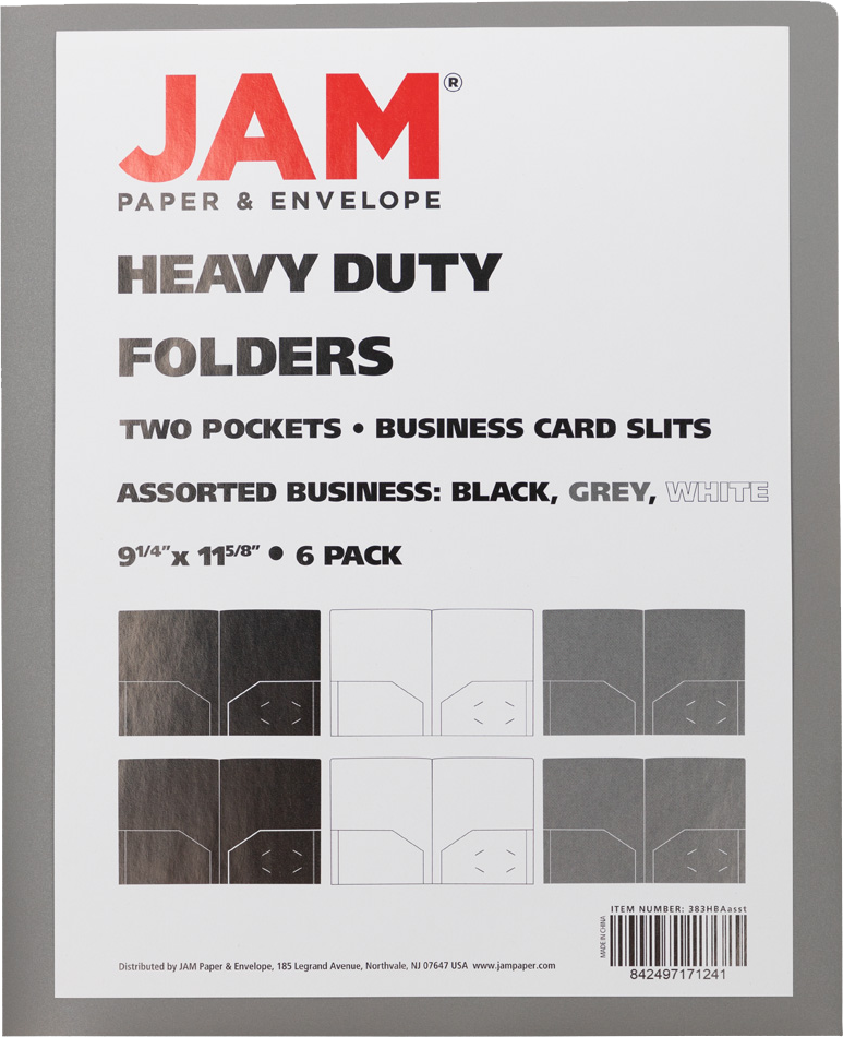 Assorted Business 9 x 12 Plastic Heavy Duty Folders