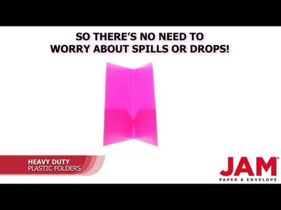 Fuchsia 9 x 12 Plastic Heavy Duty Folders