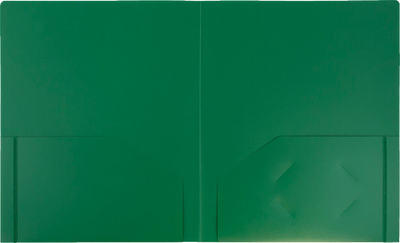 Green 9 x 12 Plastic Heavy Duty Folders