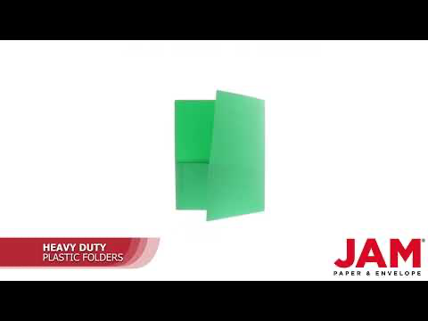 Green 9 x 12 Plastic Heavy Duty Folders