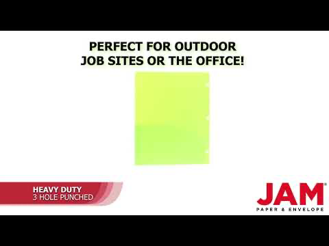 Lime Green 9 x 12 Plastic 3 Hole Punched Duty Folders