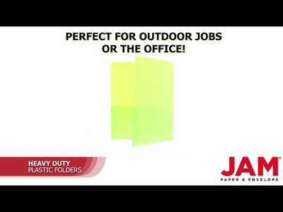 Lime Green 9 x 12 Plastic Heavy Duty Folders