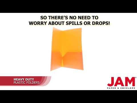 Orange 9 x 12 Plastic Heavy Duty Folders