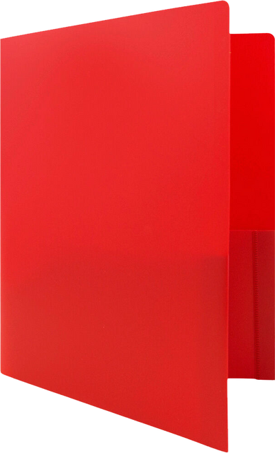 Red 9 x 12 Plastic Heavy Duty Folders