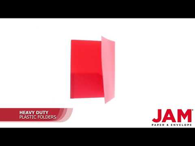 Red 9 x 12 Plastic Heavy Duty Folders
