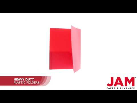 Red 9 x 12 Plastic Heavy Duty Folders