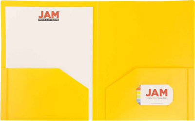 Yellow 9 x 12 Plastic Heavy Duty Folders