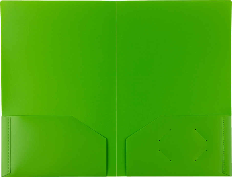 Assorted Fashion 9 1/2 x 14 1/2 Legal Plastic Heavy Duty Folders - 6 Pack
