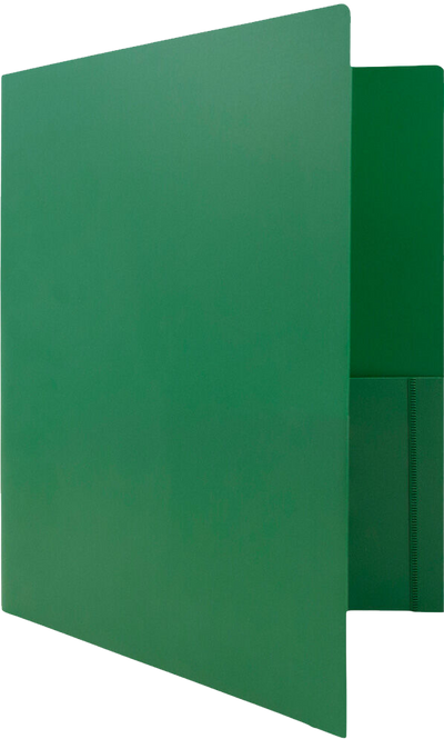 Green 9 x 12 Plastic Heavy Duty Folders