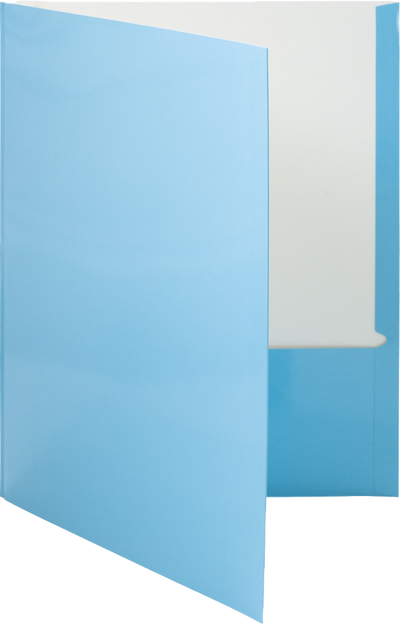 Assorted Fashion 9 x 12 Glossy with Clips Folders - 6 Pack