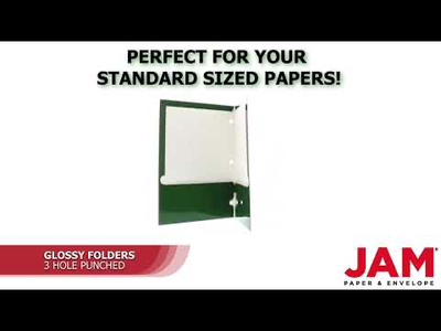 Glossy Green 9 x 12 3 Hole Punch Folders