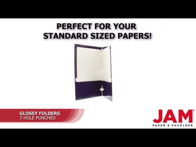 Glossy Purple 9 x 12 3 Hole Punch Folders