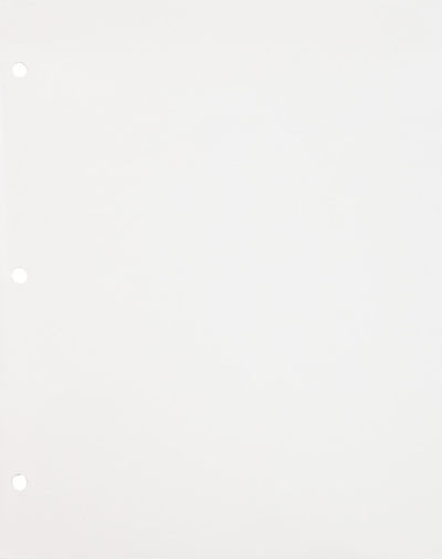 Glossy White 9 x 12 3 Hole Punch Folders