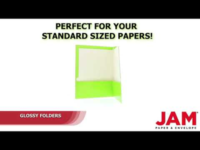 Glossy Lime Green 9 x 12 Standard Folders