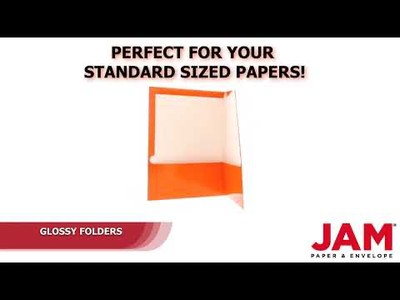Glossy Orange 9 x 12 Standard Folders