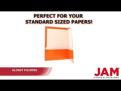 Glossy Orange 9 x 12 Standard Folders