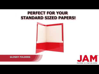 Glossy Red 9 x 12 Standard Folders