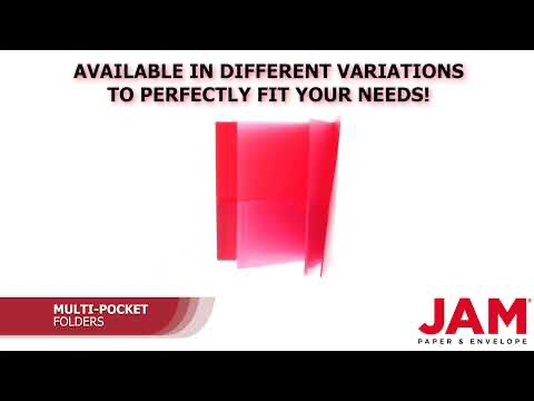Red 9 x 12 Plastic 10 Pocket Folders
