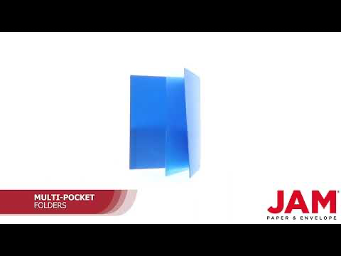 Blue 9 x 12 Plastic 4 Pocket Folders