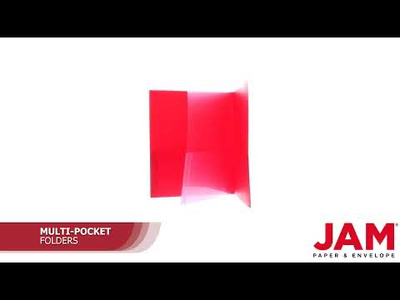 Red 9 x 12 Plastic 4 Pocket Folders
