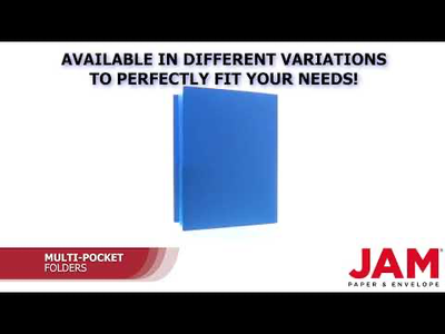 Blue 9 x 12 Plastic 6 Pocket Folders