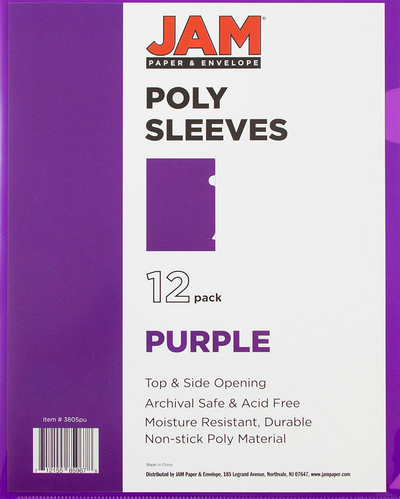 Purple Plastic Sleeves