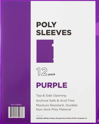 Purple Plastic Sleeves