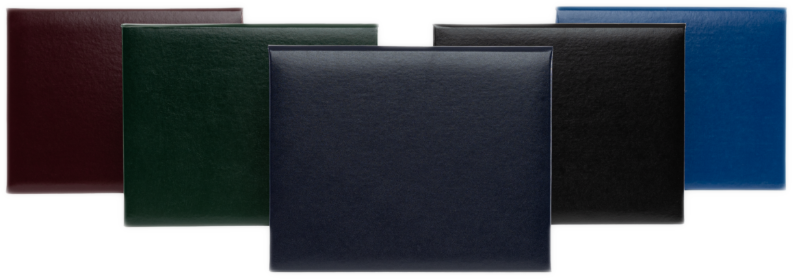 11 1/2 x 14 1/2 Landscape Padded Diploma Covers (Holds 11 x 14 Document) - Brown