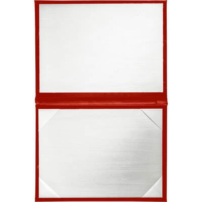 11 1/2 x 14 1/2 Landscape Padded Diploma Covers (Holds 11 x 14 Document) - Red