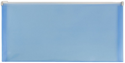 Blue #10 Business Plastic Envelopes with Zip Closure