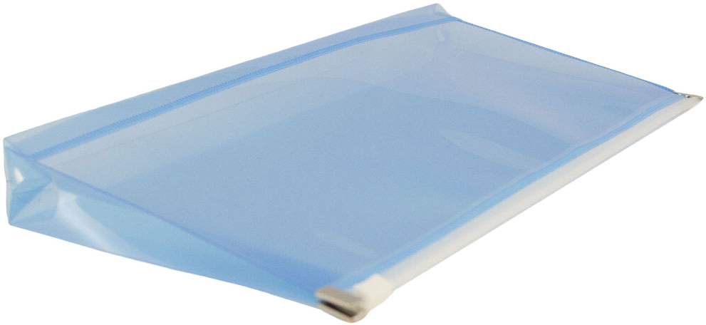 Blue #10 Business Plastic Envelopes with Zip Closure