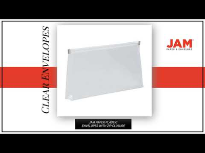Clear #10 Business Plastic Envelopes with Zip Closure