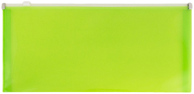 Lime Green #10 Business Plastic Envelopes (4 1/8 x 9 1/2) with Zip Closure