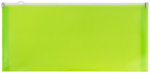 Lime Green #10 Business Plastic Envelopes (4 1/8 x 9 1/2) with Zip Closure