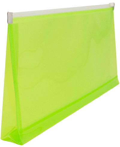 Lime Green #10 Business Plastic Envelopes (4 1/8 x 9 1/2) with Zip Closure