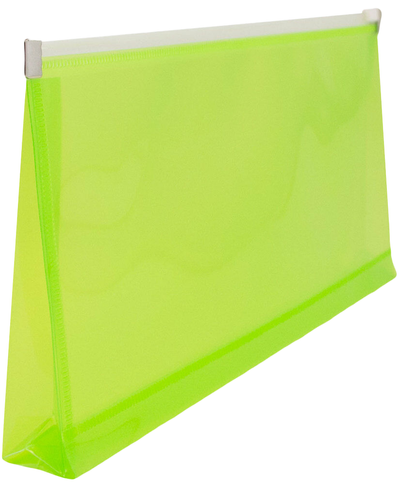 Lime Green #10 Business Plastic Envelopes (4 1/8 x 9 1/2) with Zip Closure