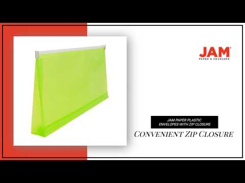 Lime Green #10 Business Plastic Envelopes (4 1/8 x 9 1/2) with Zip Closure