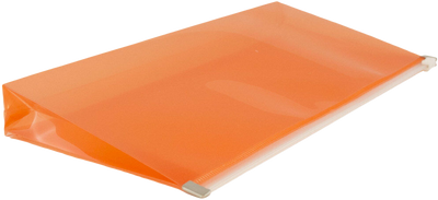 Bright Orange #10 Business Plastic Envelopes (4 1/8 x 9 1/2) with Zip Closure