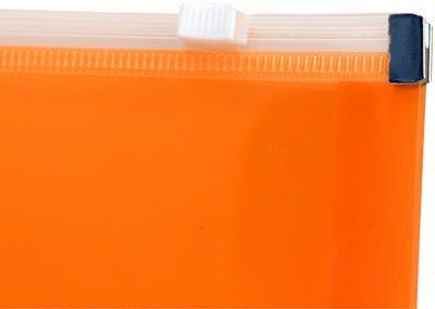 Bright Orange #10 Business Plastic Envelopes with Zip Closure