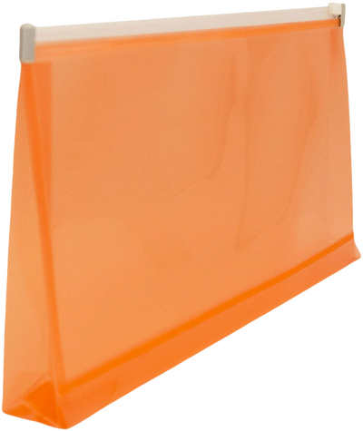 Bright Orange #10 Business Plastic Envelopes with Zip Closure