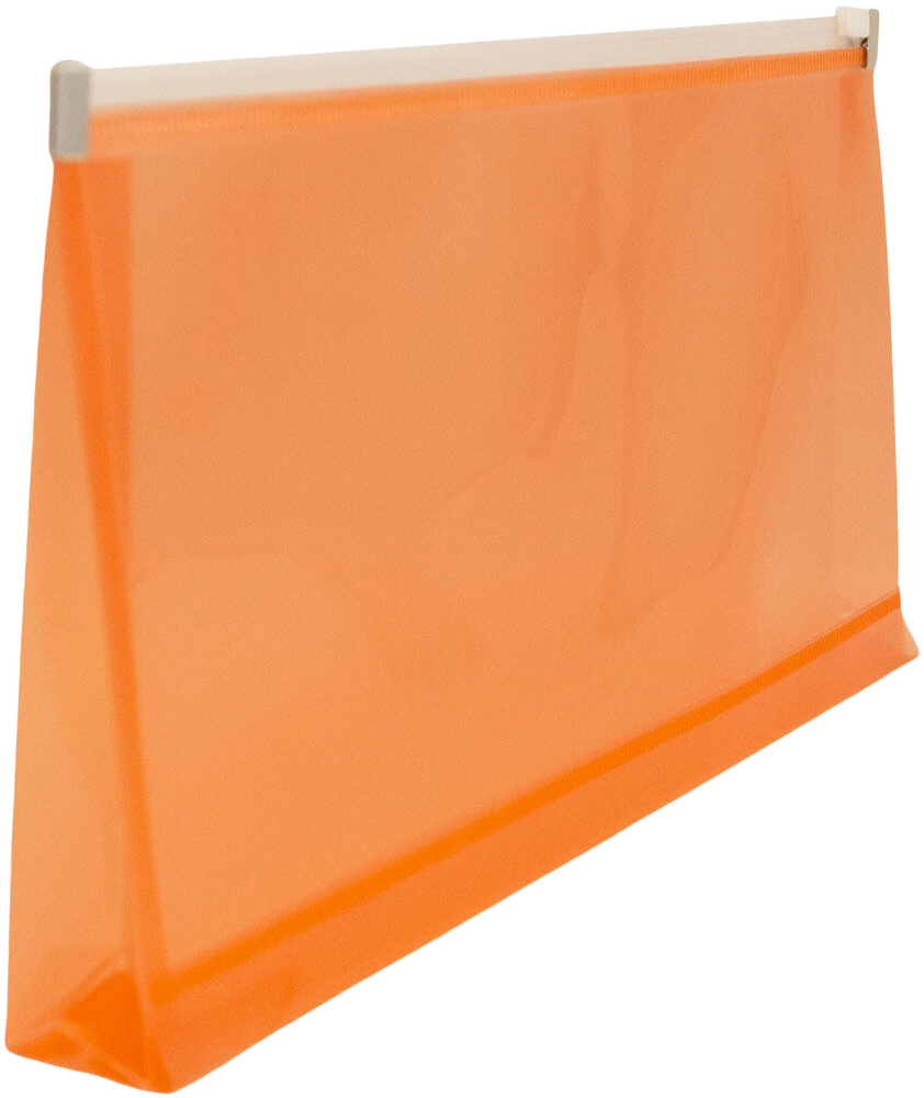 Bright Orange #10 Business Plastic Envelopes with Zip Closure
