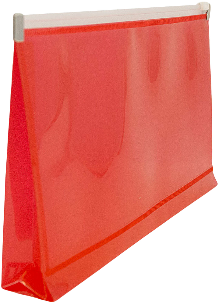 Red #10 Business Plastic Envelopes with Zip Closure