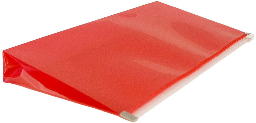 Red #10 Business Plastic Envelopes with Zip Closure